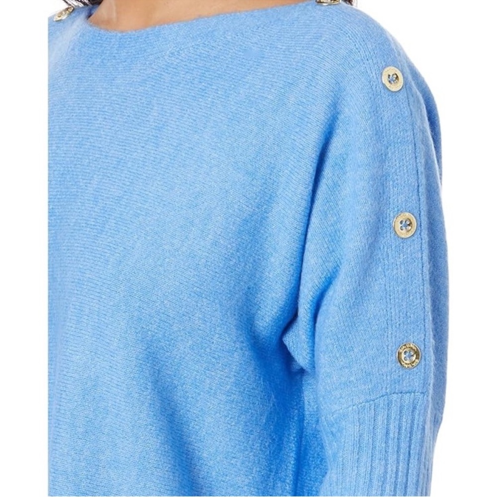 Lily Pulitzer Arna Heathered Abaco Blue Women's Sweater - Picture 2 of 9